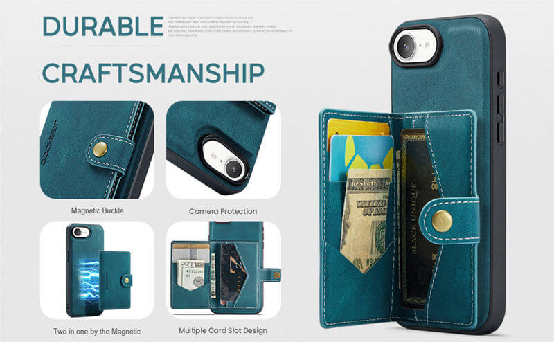 JEEHOOD iPhone 16e Wallet Case