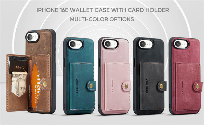 JEEHOOD iPhone 16e Wallet Case