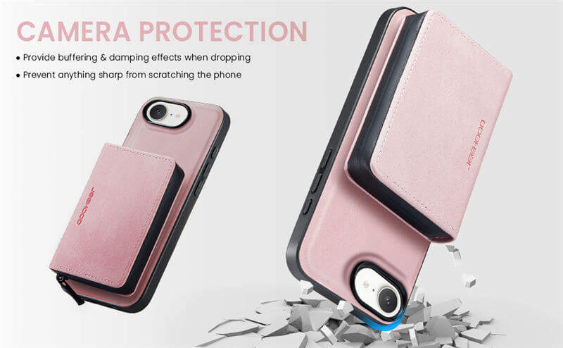 JEEHOOD iPhone 16e Wallet Case