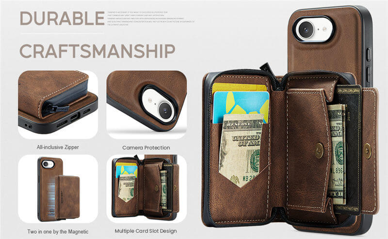 JEEHOOD iPhone 16e Wallet Case