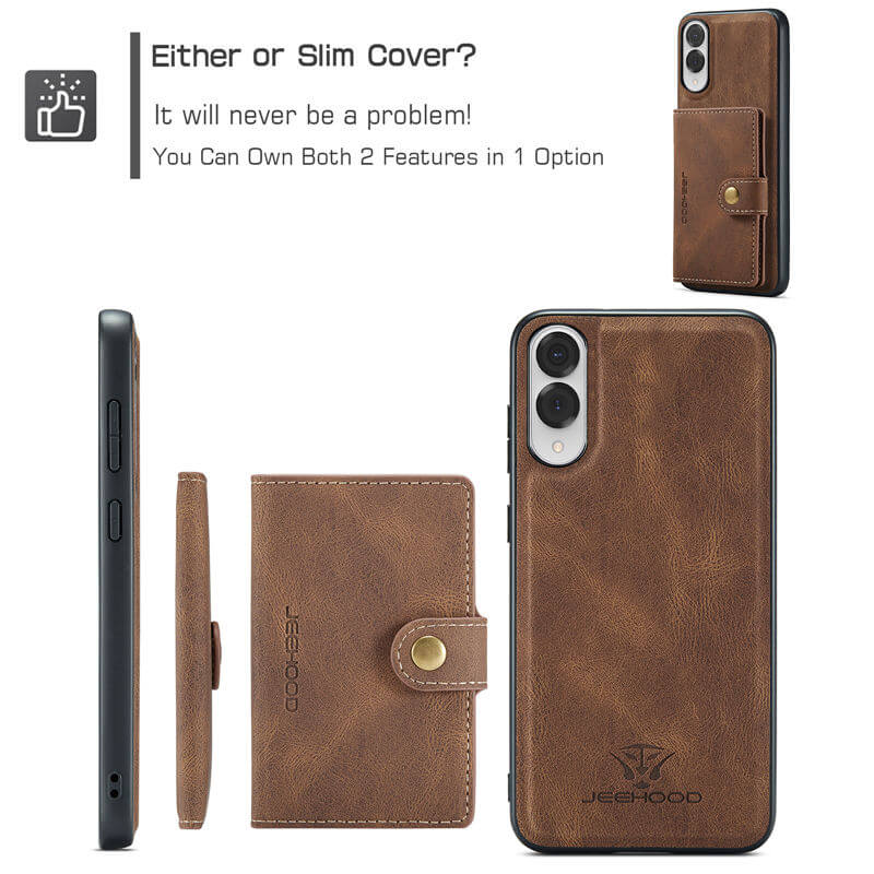 JEEHOOD Samsung Galaxy S25 Edge 2-in-1 Magnetic Wallet Case