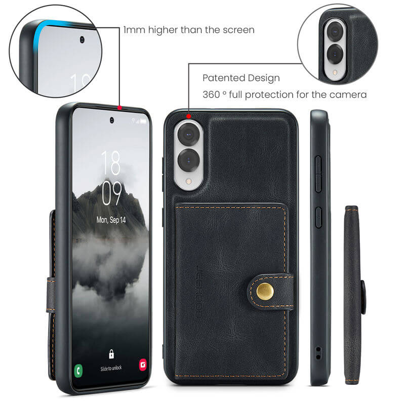 JEEHOOD Samsung Galaxy S25 Edge 2-in-1 Magnetic Wallet Case
