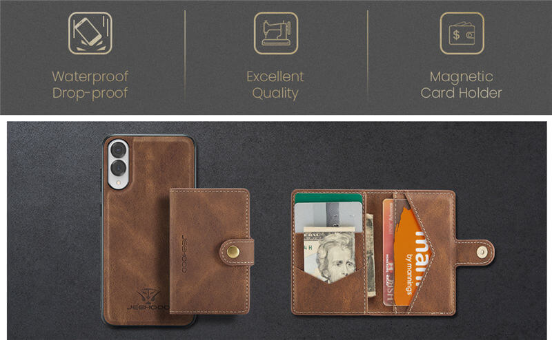 JEEHOOD Samsung Galaxy S25 Edge Wallet Case