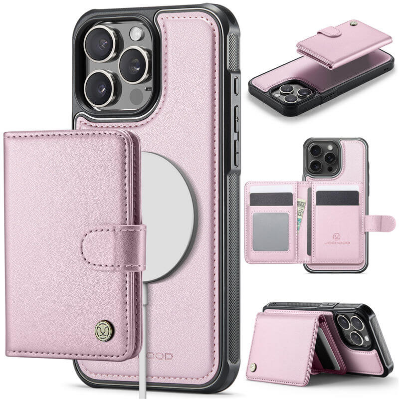 JEEHOOD iPhone 15 Pro Max 2-in-1 Magnetic Wallet Case – Wireless