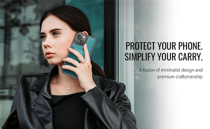 JEEHOOD iPhone 14 Plus 2-in-1 Magnetic Wallet Case