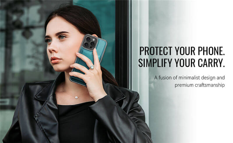 JEEHOOD iPhone 16 Pro Max 2-in-1 Magnetic Wallet Case