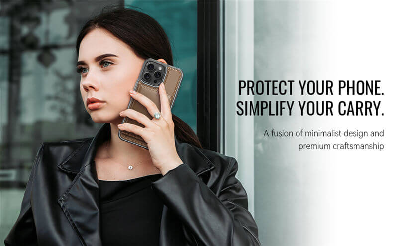 JEEHOOD iPhone 16 Pro 2-in-1 Magnetic Wallet Case