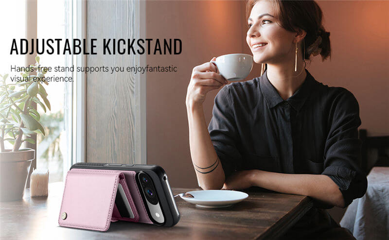 JEEHOOD Google Pixel 9/Pixel 9 Pro 2-in-1 Magnetic Wallet Case