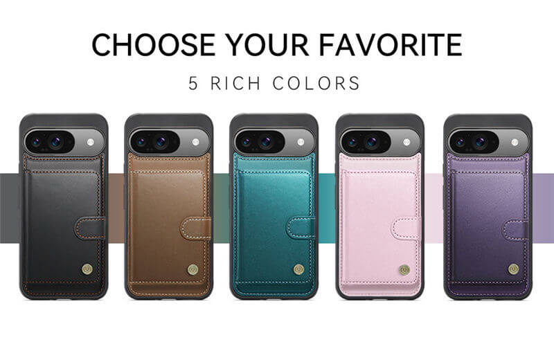 JEEHOOD Google Pixel 9/Pixel 9 Pro 2-in-1 Magnetic Wallet Case