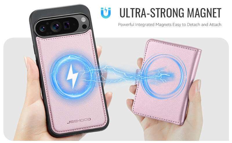 JEEHOOD Google Pixel 9 Pro XL 2-in-1 Magnetic Wallet Case