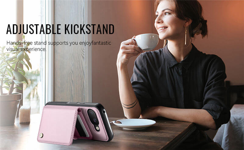 JEEHOOD Google Pixel 9A 2-in-1 Magnetic Wallet Case