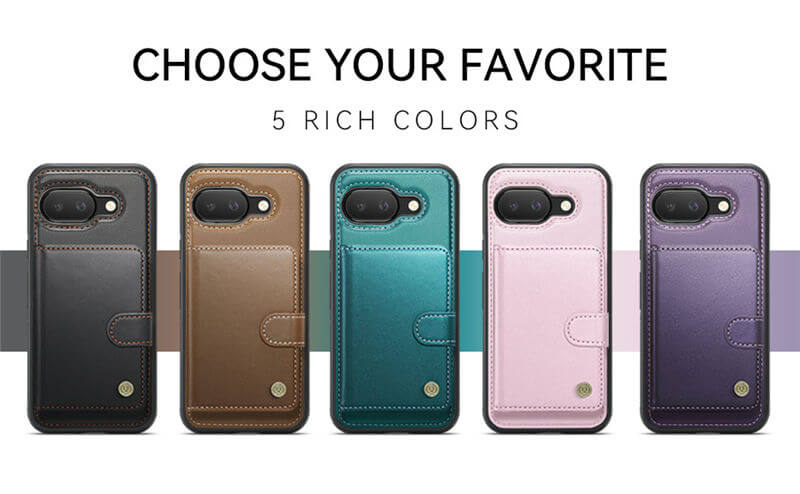 JEEHOOD Google Pixel 9A 2-in-1 Magnetic Wallet Case