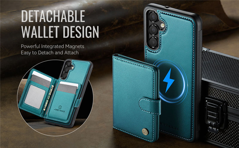 JEEHOOD Samsung Galaxy A16 5G 2-in-1 Magnetic Wallet Case