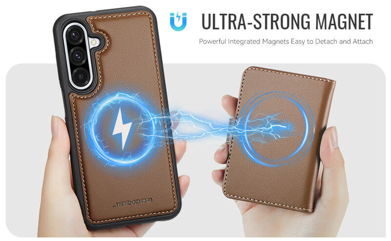 JEEHOOD Samsung Galaxy A26 2-in-1 Magnetic Wallet Case