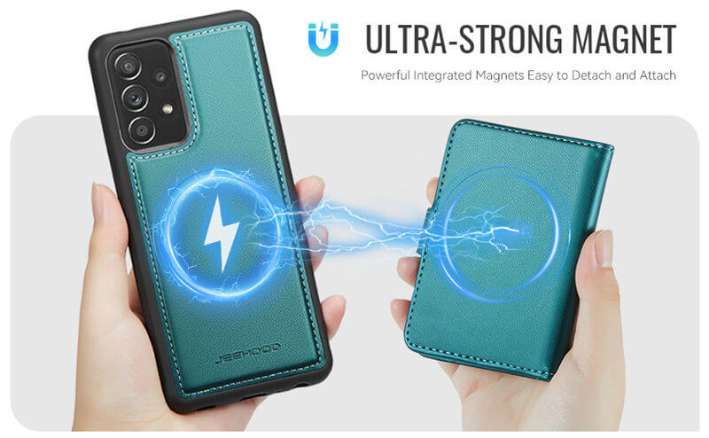 JEEHOOD Samsung Galaxy A33 5G 2-in-1 Magnetic Wallet Case
