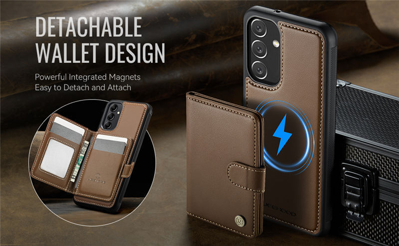 JEEHOOD Samsung Galaxy A34 2-in-1 Magnetic Wallet Case