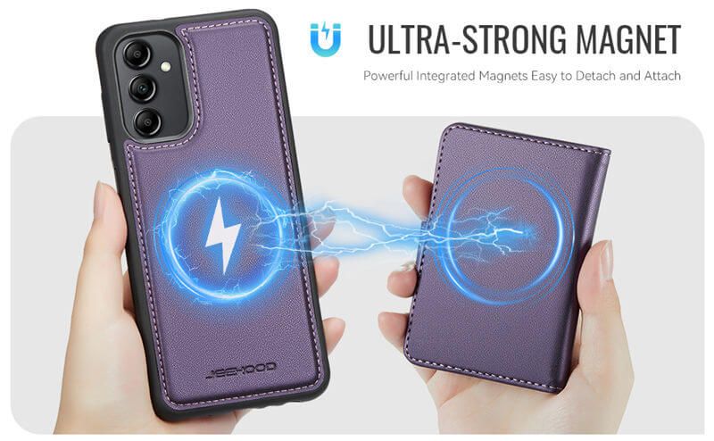 JEEHOOD Samsung Galaxy A34 2-in-1 Magnetic Wallet Case