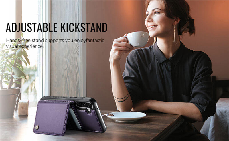 JEEHOOD Samsung Galaxy A56 2-in-1 Magnetic Wallet Case