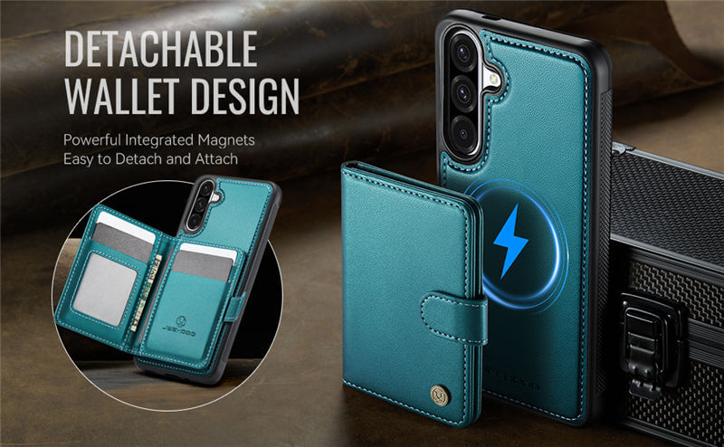 JEEHOOD Samsung Galaxy A56 2-in-1 Magnetic Wallet Case