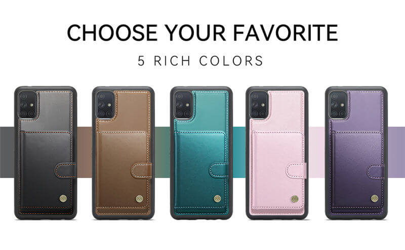 JEEHOOD Samsung Galaxy A51 4G 2-in-1 Magnetic Wallet Case