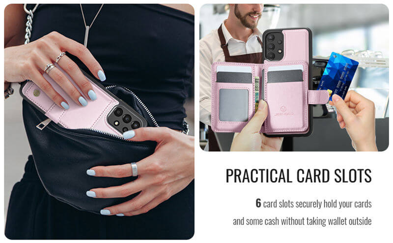 JEEHOOD Samsung Galaxy A52 2-in-1 Magnetic Wallet Case