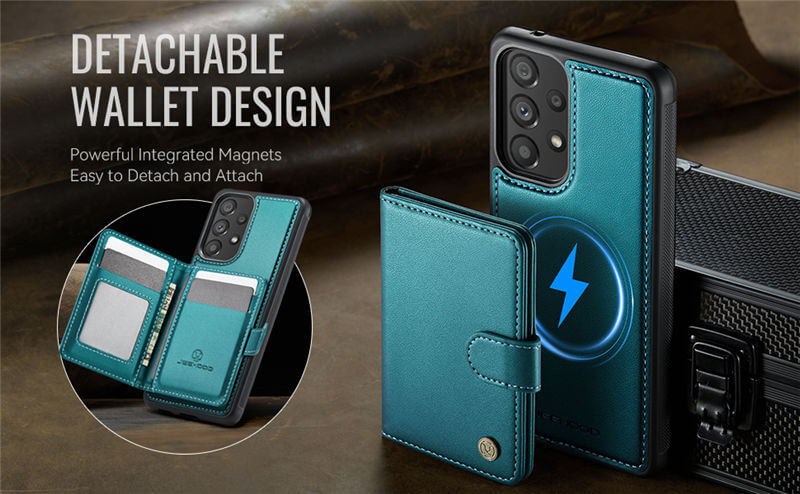 JEEHOOD Samsung Galaxy A53 5G 2-in-1 Magnetic Wallet Case