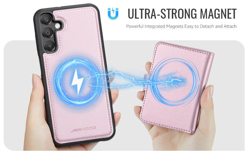 JEEHOOD Samsung Galaxy A55 2-in-1 Magnetic Wallet Case