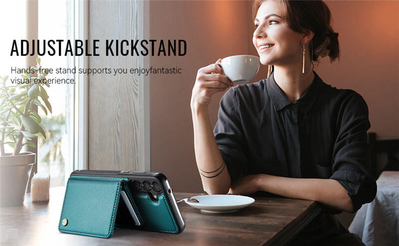 JEEHOOD Samsung Galaxy A55 2-in-1 Magnetic Wallet Case