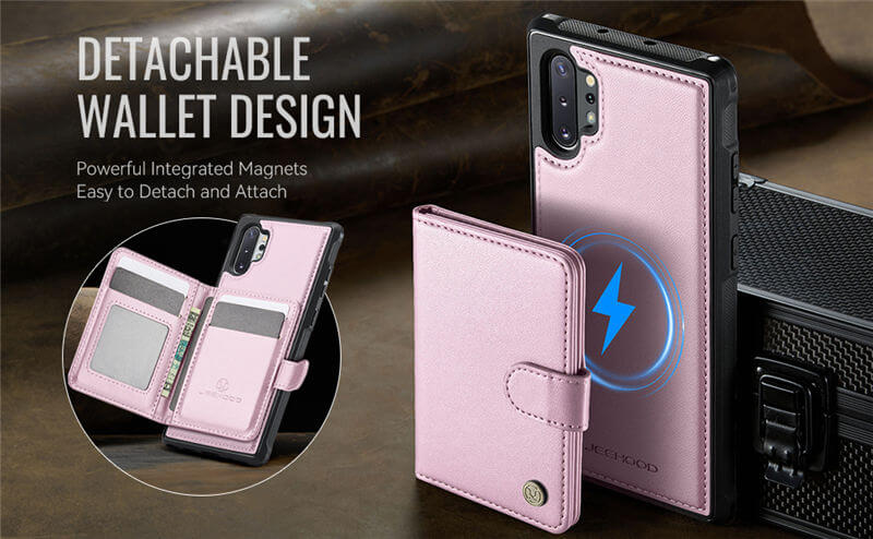 JEEHOOD Samsung Galaxy Note 10 Plus 2-in-1 Magnetic Wallet Case