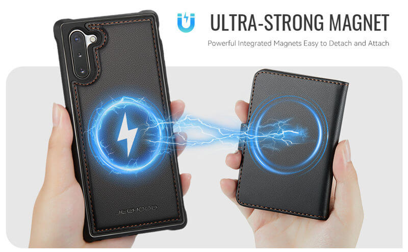 JEEHOOD Samsung Galaxy Note 10 2-in-1 Magnetic Wallet Case