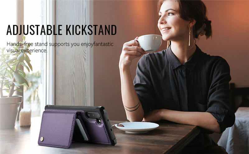 JEEHOOD Samsung Galaxy Note 10 2-in-1 Magnetic Wallet Case