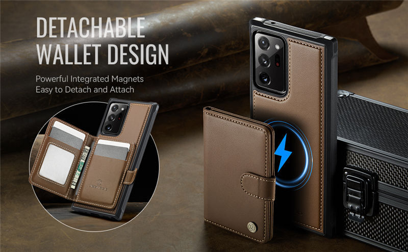 JEEHOOD Samsung Galaxy Note 20 Ultra 2-in-1 Magnetic Wallet Case