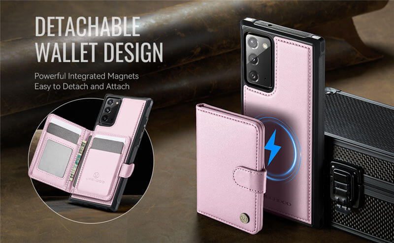JEEHOOD Samsung Galaxy Note 20 2-in-1 Magnetic Wallet Case