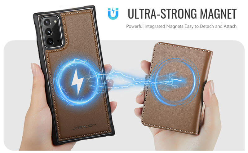 JEEHOOD Samsung Galaxy Note 20 2-in-1 Magnetic Wallet Case
