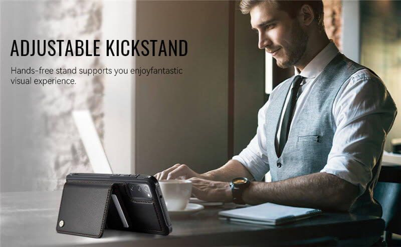 JEEHOOD Samsung Galaxy S20 FE 2-in-1 Magnetic Wallet Case