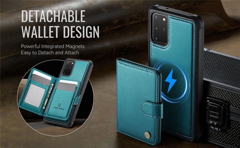 JEEHOOD Samsung Galaxy S20 Plus 2-in-1 Magnetic Wallet Case