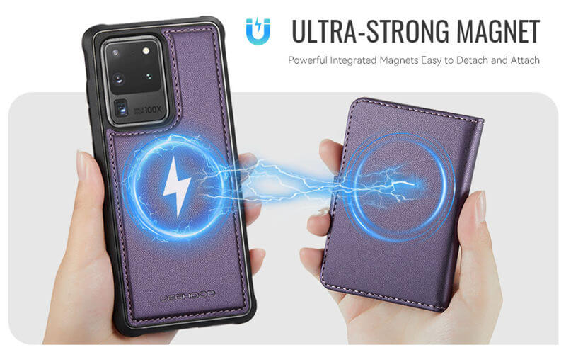 JEEHOOD Samsung Galaxy S20 Ultra 2-in-1 Magnetic Wallet Case