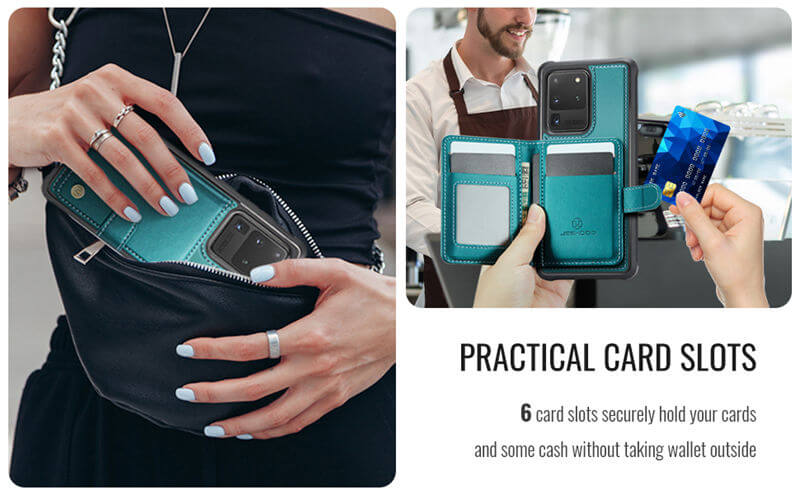 JEEHOOD Samsung Galaxy S20 Ultra 2-in-1 Magnetic Wallet Case