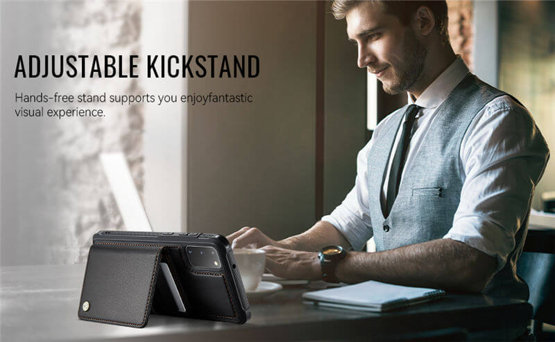 JEEHOOD Samsung Galaxy S20 2-in-1 Magnetic Wallet Case