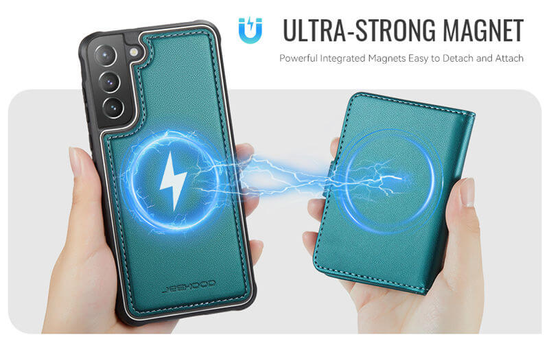 JEEHOOD Samsung Galaxy S21 Plus 2-in-1 Magnetic Wallet Case
