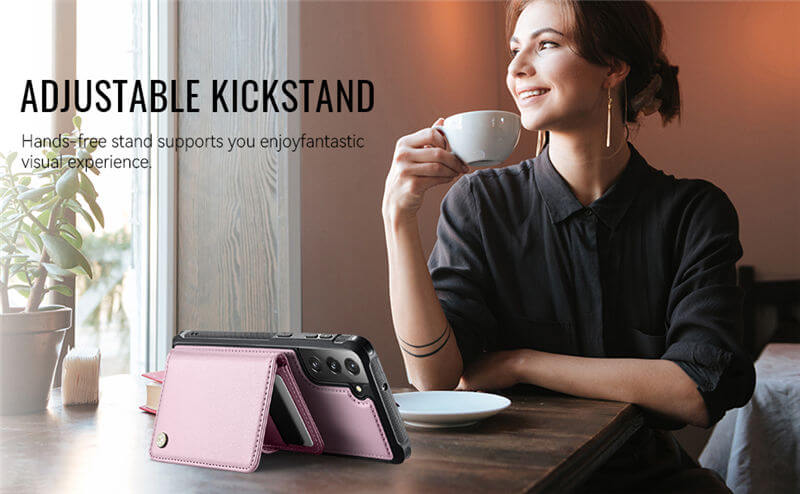 JEEHOOD Samsung Galaxy S22 Plus 2-in-1 Magnetic Wallet Case