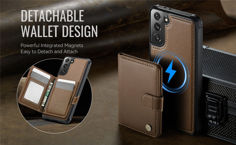 JEEHOOD Samsung Galaxy S22 Plus 2-in-1 Magnetic Wallet Case