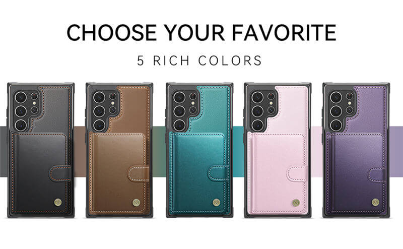 JEEHOOD Samsung Galaxy S22 Ultra 2-in-1 Magnetic Wallet Case