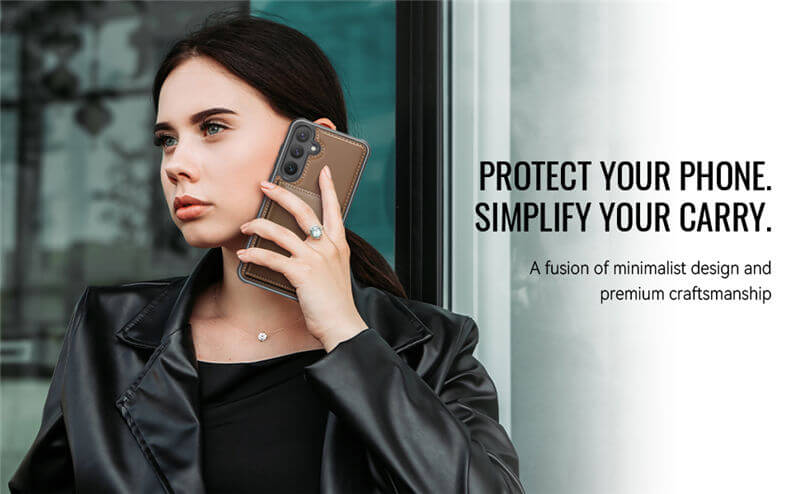 JEEHOOD Samsung Galaxy S23 FE 2-in-1 Magnetic Wallet Case