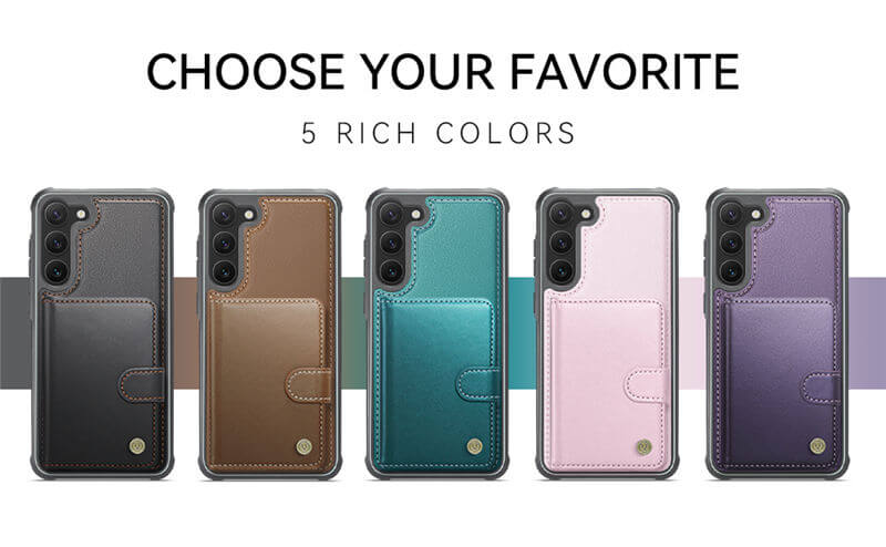 JEEHOOD Samsung Galaxy S23 Plus 2-in-1 Magnetic Wallet Case