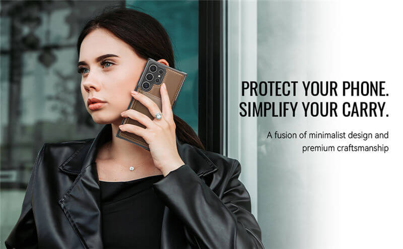 JEEHOOD Samsung Galaxy S23 Ultra 2-in-1 Magnetic Wallet Case