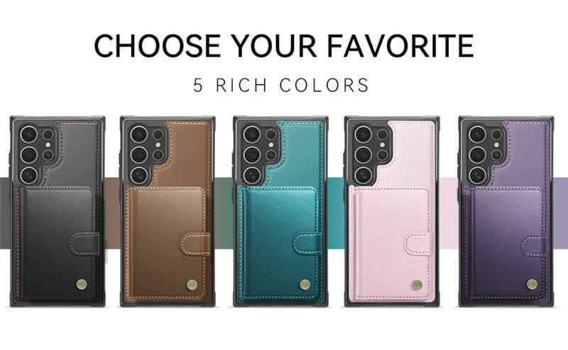 JEEHOOD Samsung Galaxy S23 Ultra 2-in-1 Magnetic Wallet Case