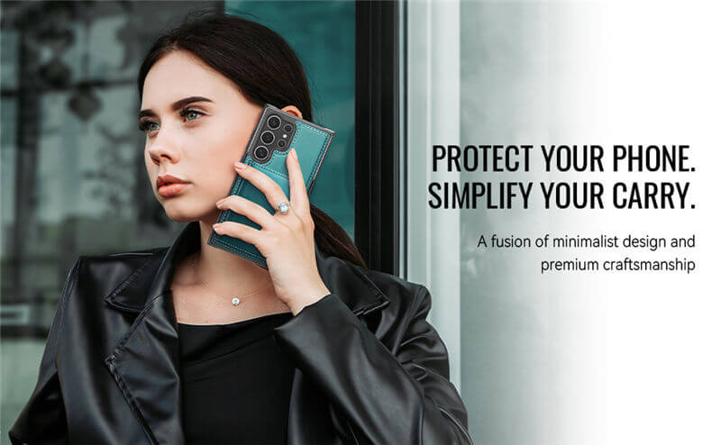 JEEHOOD Samsung Galaxy S25 Ultra 2-in-1 Magnetic Wallet Case