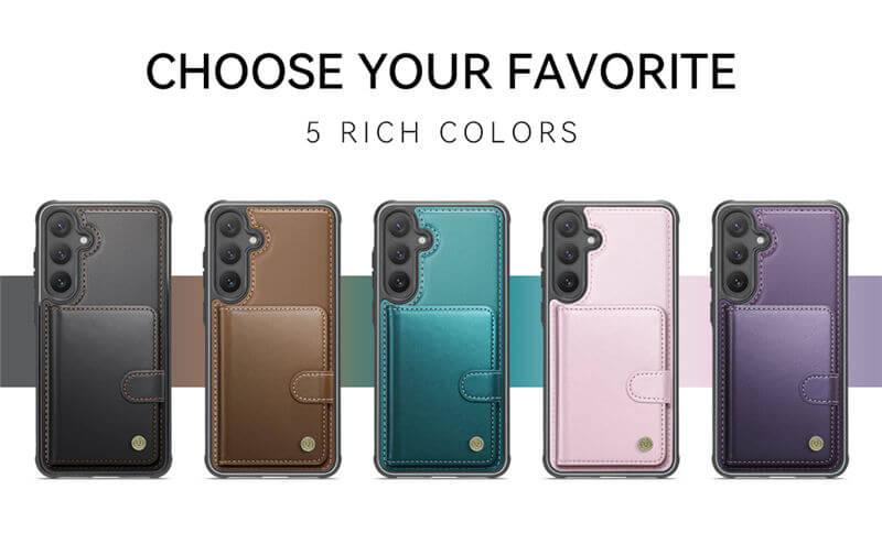 JEEHOOD Samsung Galaxy S24 Plus 2-in-1 Magnetic Wallet Case