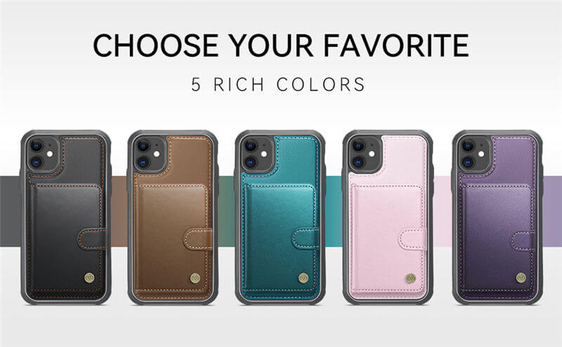 JEEHOOD iPhone 11 2-in-1 Magnetic Wallet Case